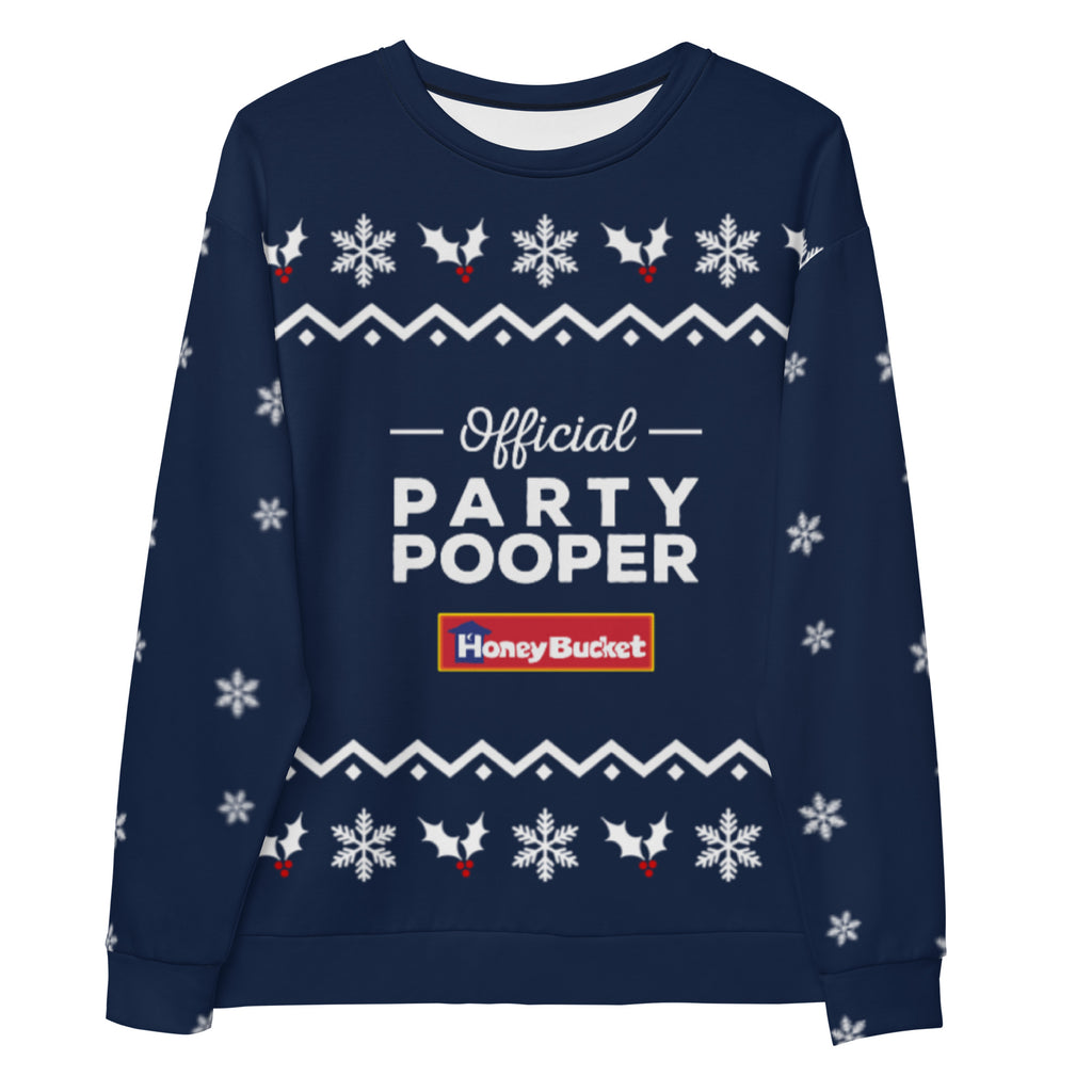 Party Pooper Holiday Sweater Blue