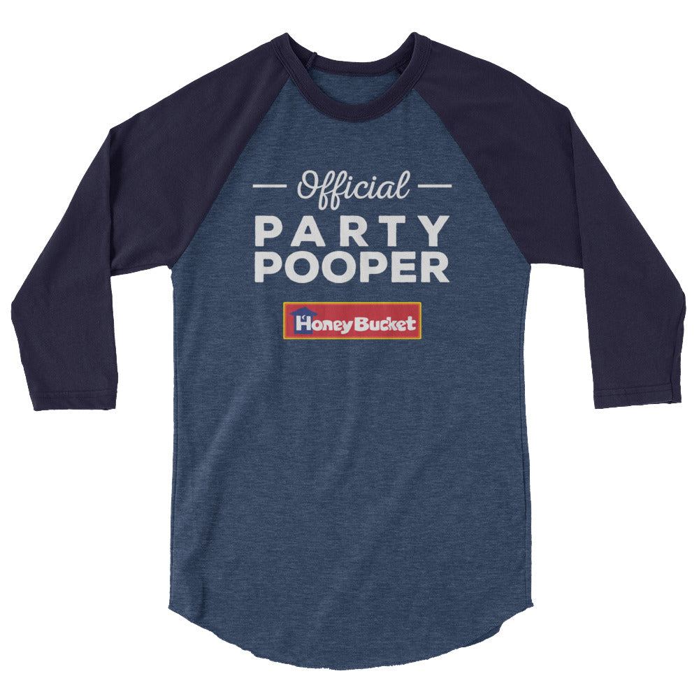 Party Pooper 3/4 sleeve raglan shirt